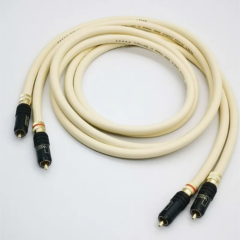 AHSY 1 Pair HiFi High-end WBT 888 Audio Cable OFC Pure Copper Audio Signal Cable 2 RCA TO 2 RCA Lotus Plug Audio Cable
AHSY 1 Pair HiFi High-end WBT 888 Audio Cable OFC Pure Copper Audio Signal Cable 2 RCA TO 2 RCA Lotus Plug Audio Cable