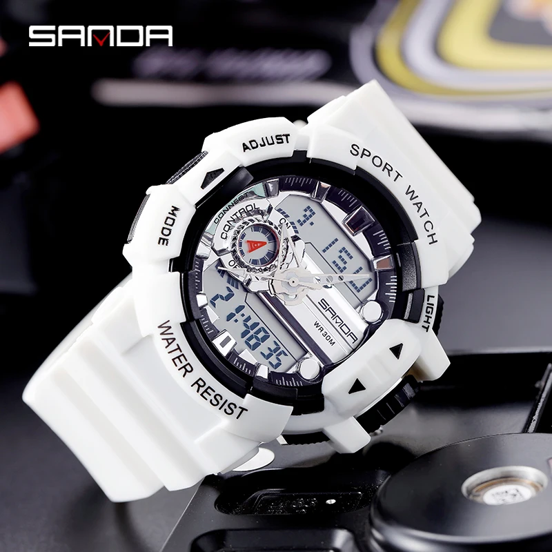 

SANDA Military Men's Watch Top Brand Luxury Waterproof Sport Wristwatch Fashion Quartz Clock Male Watch relogio masculino 599