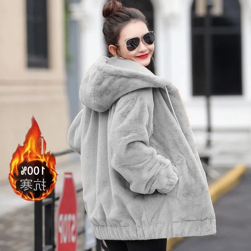 Faux 2022 Women Rabbit Fur hooded Coat Autumn Winter Warm Soft Luxury Over Thick Plus Size Female Plush s
Faux 2022 Women Rabbit Fur hooded Coat Autumn Winter Warm Soft Luxury Over Thick Plus Size Female Plush s