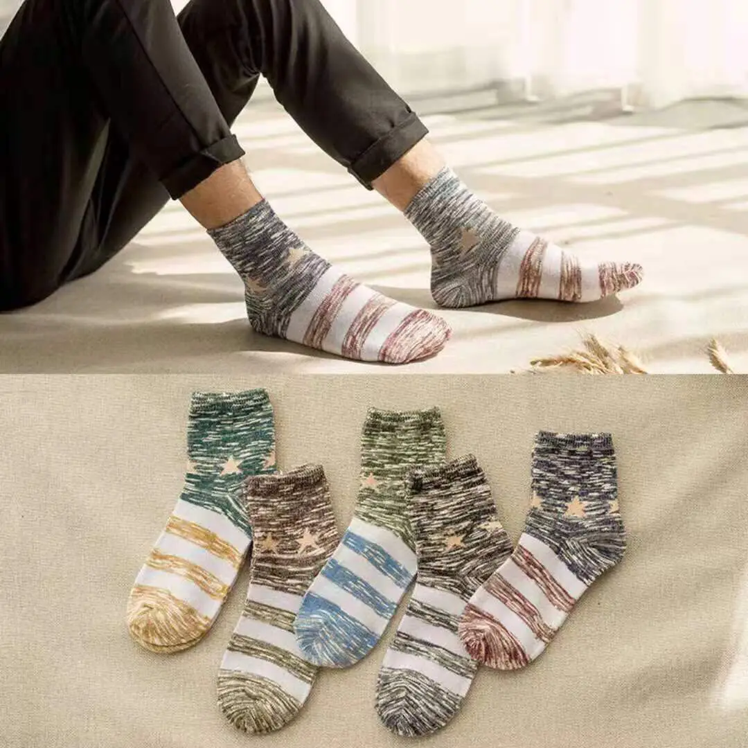 2021 New 5 Pairs of High Quality Men's Cotton Socks Leisure Business Comfort Spring and Summer Men's Striped Socks
2021 New 5 Pairs of High Quality Men's Cotton Socks Leisure Business Comfort Spring and Summer Men's Striped Socks