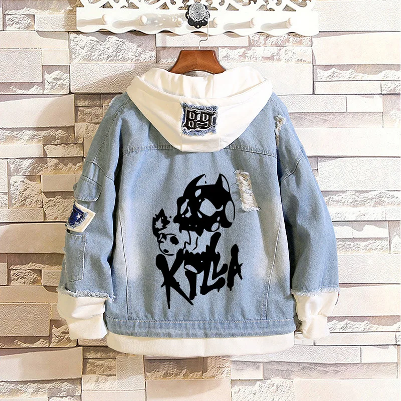 JoJo's Bizarre Adventure Kujo Jotaro Cosplay Clothing Costume Fashion Cool Ripped Hooded Top Boy Girl Unisex Denim Jacket Coat
JoJo's Bizarre Adventure Kujo Jotaro Cosplay Clothing Costume Fashion Cool Ripped Hooded Top Boy Girl Unisex Denim Jacket Coat