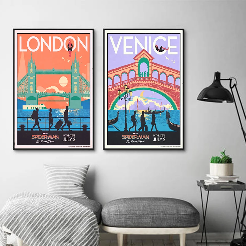 

Berlin Venice London Prague Vintage Travel Wall Art Wall Painting Wall Pictures For Living Room Decor Pictures Unframed