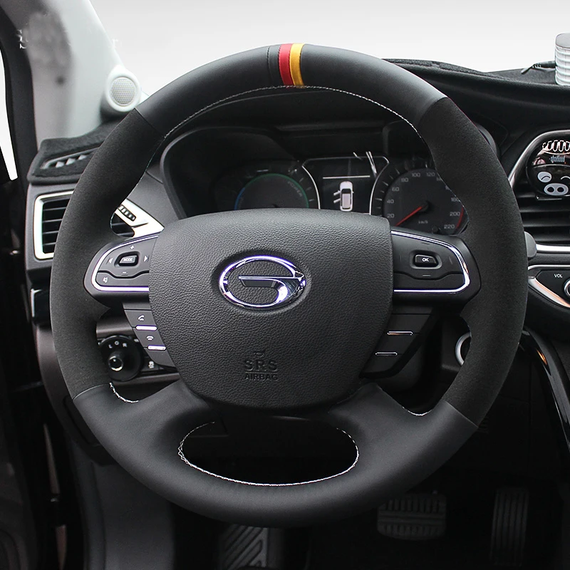 For Trumpchi GS8 GM8 GS4 GA6 GS5 DIY Hand sewing Black Leather Suede Car Steering Wheel Cover
For Trumpchi GS8 GM8 GS4 GA6 GS5 DIY Hand sewing Black Leather Suede Car Steering Wheel Cover