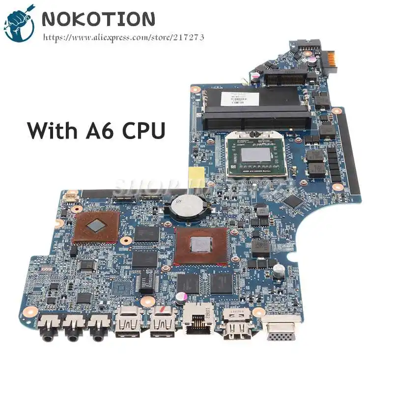 Материнская плата NOKOTION для ноутбука HP Pavilion DV6 DV6-6000, 665281-001, 650854-001, 665284-001, 665281-001, с 1 Гб GPU + A6 CPU
Материнская плата NOKOTION для ноутбука HP Pavilion DV6 DV6-6000, 665281-001, 650854-001, 665284-001, 665281-001, с 1 Гб GPU + A6 CPU