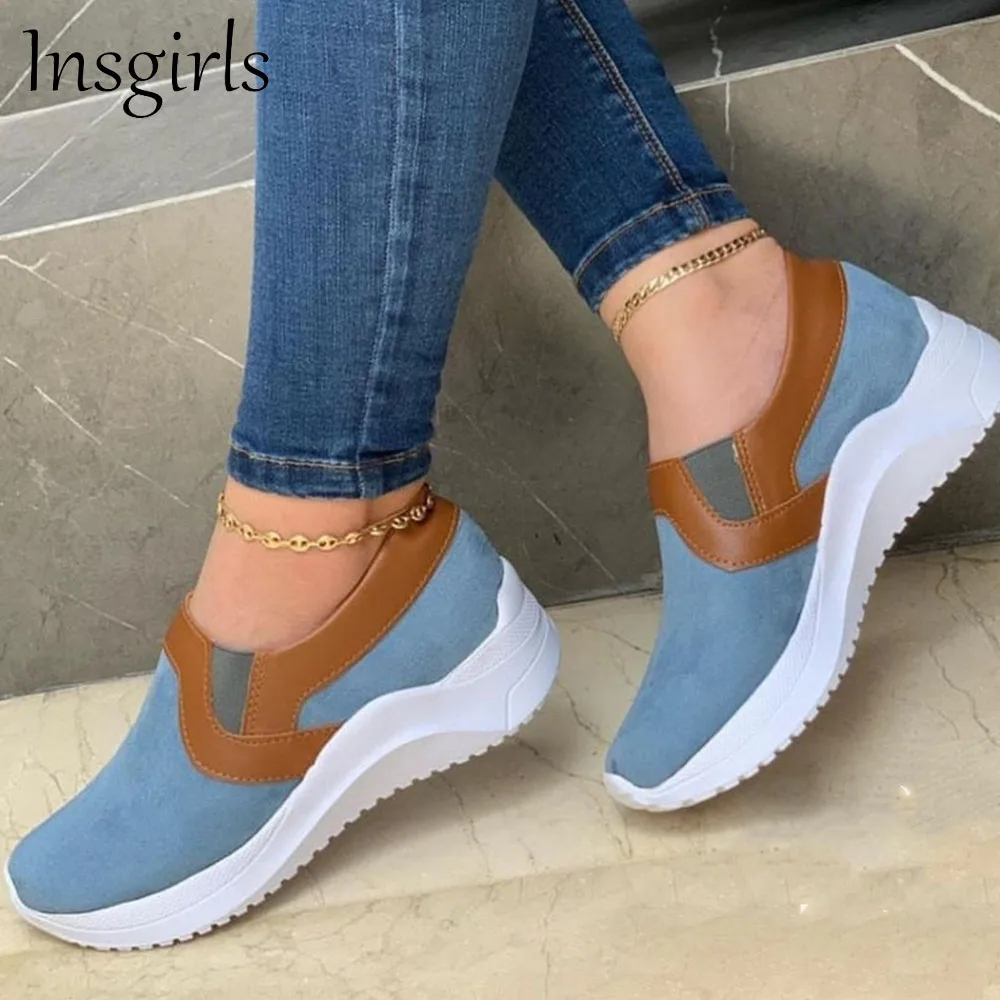 Women's Vulcanized Shoes 2021 Autumn Patchwork Round Toe Ladies Slip On Casual Sneakers Home Outdoor 36-43 Large-Sized Flats
Women's Vulcanized Shoes 2021 Autumn Patchwork Round Toe Ladies Slip On Casual Sneakers Home Outdoor 36-43 Large-Sized Flats