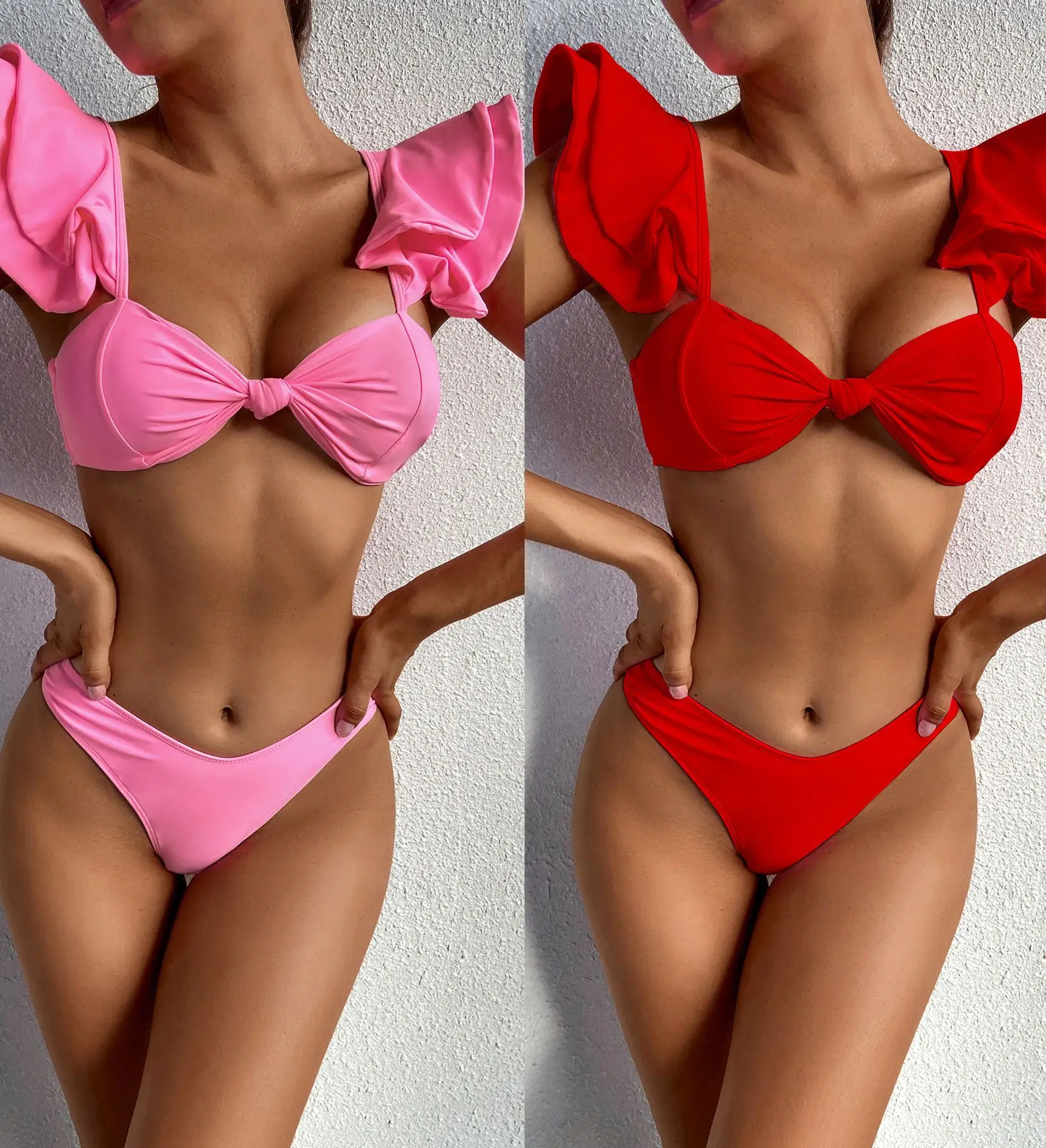 New 2022 Solid Color Lotus Lace Bikini Swimwear Women Swimsuit Push Up Biquini Bikini Set Beach Wear Bathing Suit Summer
New 2022 Solid Color Lotus Lace Bikini Swimwear Women Swimsuit Push Up Biquini Bikini Set Beach Wear Bathing Suit Summer