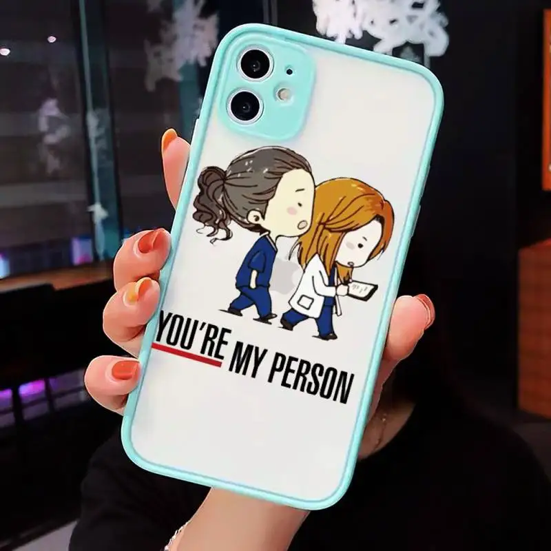 Greys Anatomy You're My Person Phone Cases Matte Transparent For iPhone 12 Mini 11 Pro XR XS Max 7 8 Plus
Greys Anatomy You're My Person Phone Cases Matte Transparent For iPhone 12 Mini 11 Pro XR XS Max 7 8 Plus