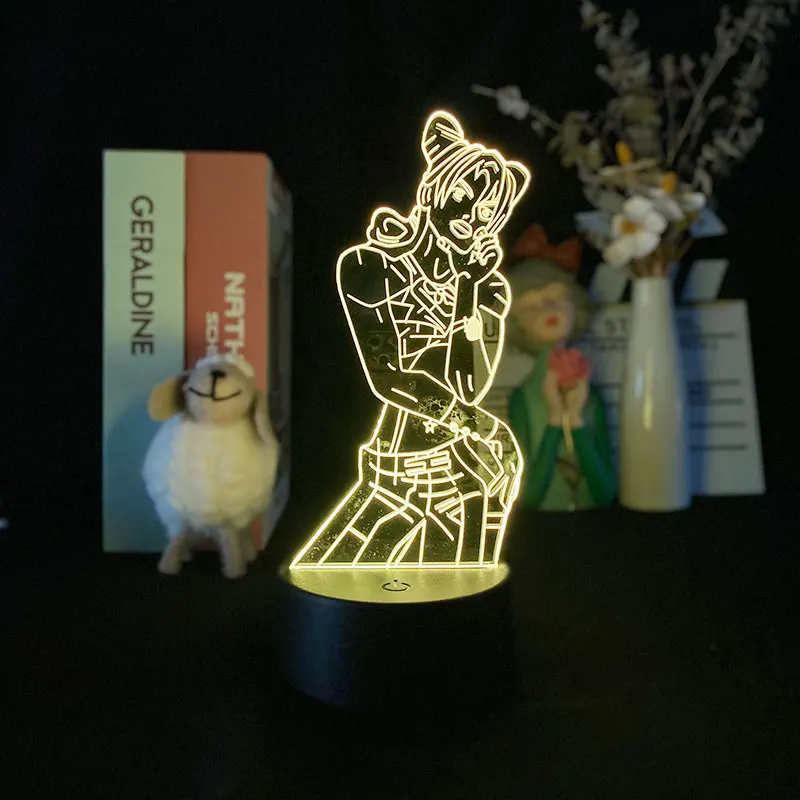 7 Color Remote Present Jolyne Cujoh JoJo's Bizarre Adventure Projection Lamp 3D Night Light Alarm Clock Base Light Delineascope 
7 Color Remote Present Jolyne Cujoh JoJo's Bizarre Adventure Projection Lamp 3D Night Light Alarm Clock Base Light Delineascope