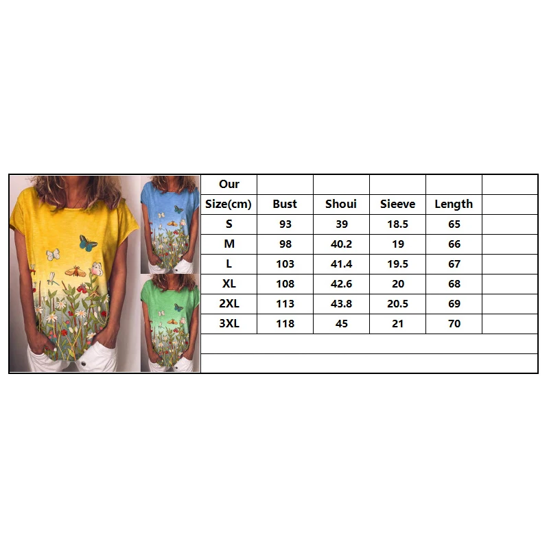 Summer Women's Hot Sale Short-sleeved Personalized Gradient Printing T-shirt Casual Loose Round Neck Fashion Top For Ladies 
Summer Women's Hot Sale Short-sleeved Personalized Gradient Printing T-shirt Casual Loose Round Neck Fashion Top For Ladies