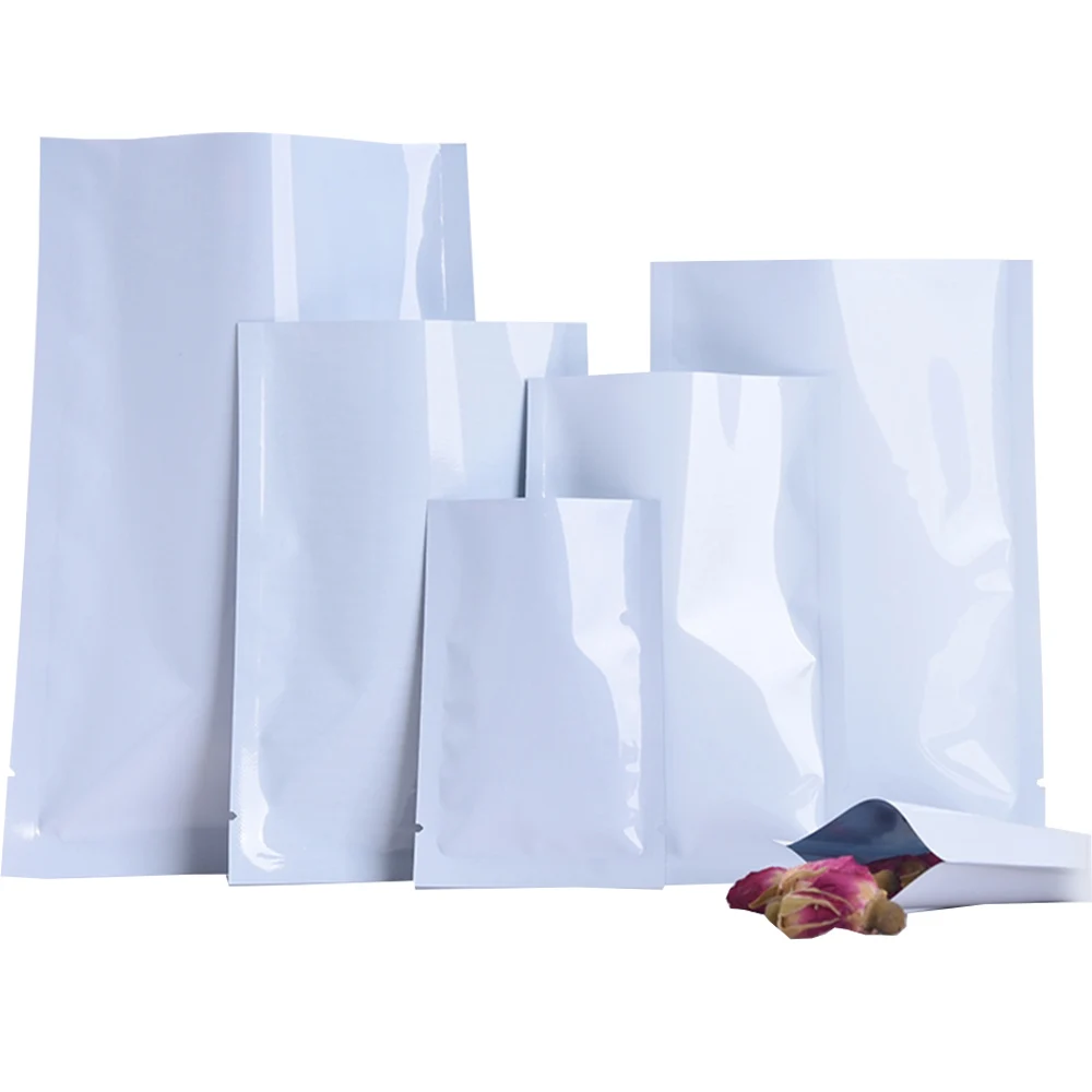 1000Pcs Disposable Heat Vacuum Seal Tear Notch Candy Nut Gift Snack Cookies Pack Pouches Glossy White Mylar Foil Open Top Bag
1000Pcs Disposable Heat Vacuum Seal Tear Notch Candy Nut Gift Snack Cookies Pack Pouches Glossy White Mylar Foil Open Top Bag