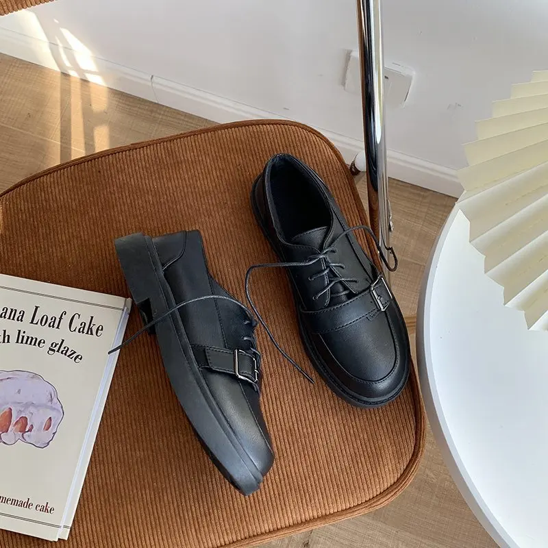 Leather shoes spring women's shoes new British style Harajuku style small black leather shoes student autumn casual single shoes
Leather shoes spring women's shoes new British style Harajuku style small black leather shoes student autumn casual single shoes