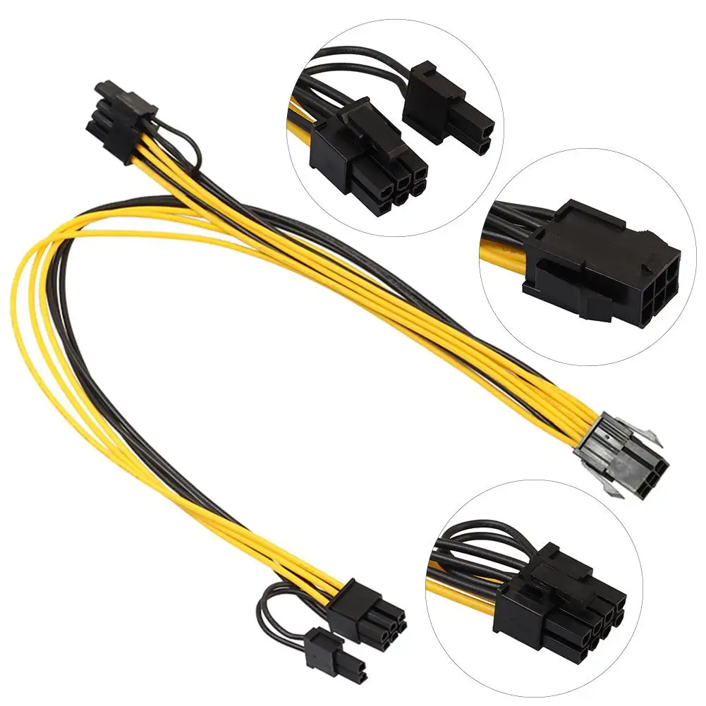 6 контактный двойной 8 (6 + 2 контактный) ЦП PCI E PCIe Экспресс видеокарта кабель