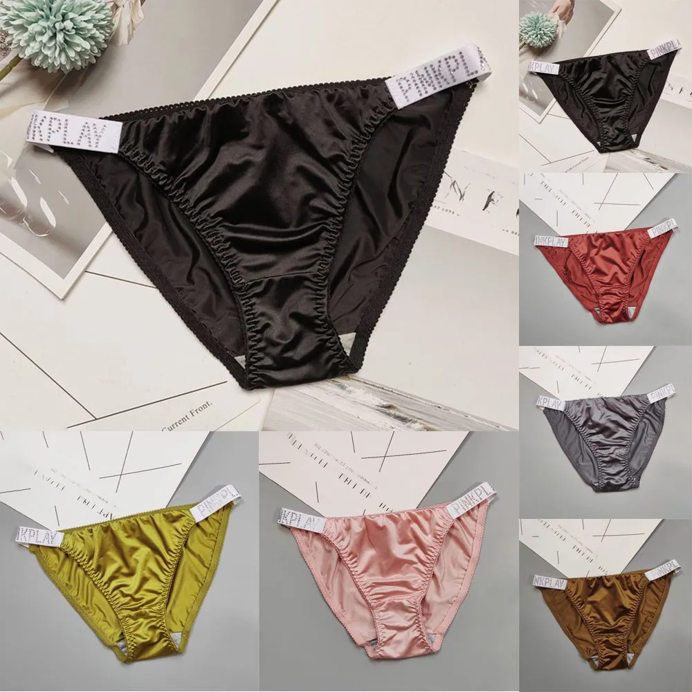 Sexy Elegant Women Solid Silk Satin Elastic Briefs Ladies Lingerie Underwear Knickers Panties Multicolor
Sexy Elegant Women Solid Silk Satin Elastic Briefs Ladies Lingerie Underwear Knickers Panties Multicolor