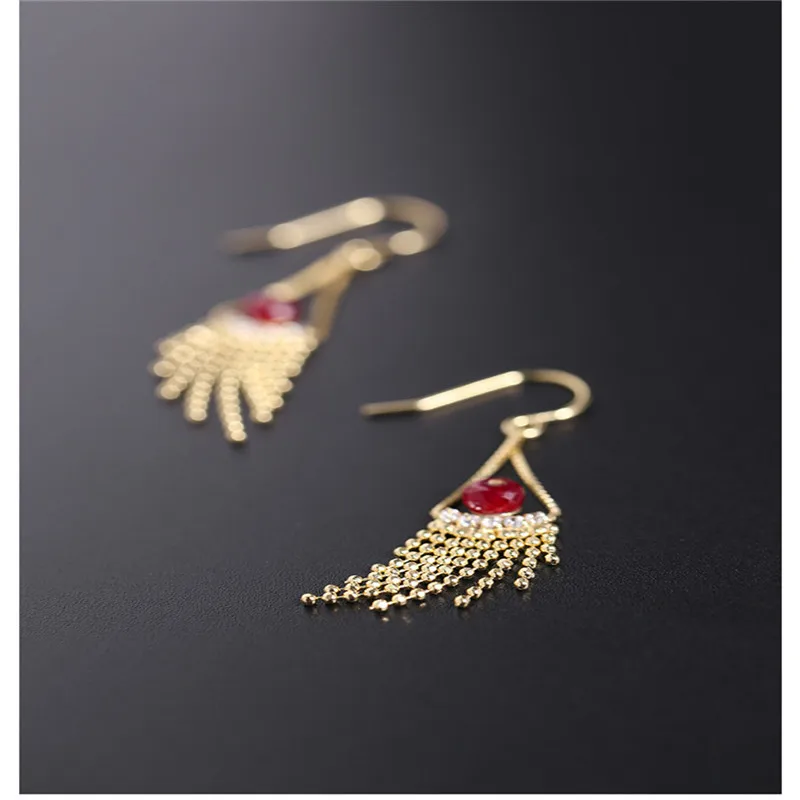 DMBS317 Faceted Ruby Earrings Women's Day Genuine S925 Silver Tassel Earrings Gift Customization
DMBS317 Faceted Ruby Earrings Women's Day Genuine S925 Silver Tassel Earrings Gift Customization