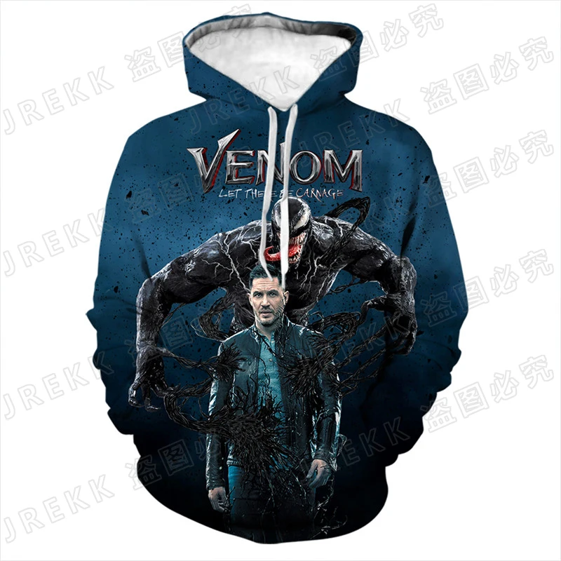 Новинка 2022 толстовки Venom Модный повседневный свитшот с 3D принтом для мужчин и