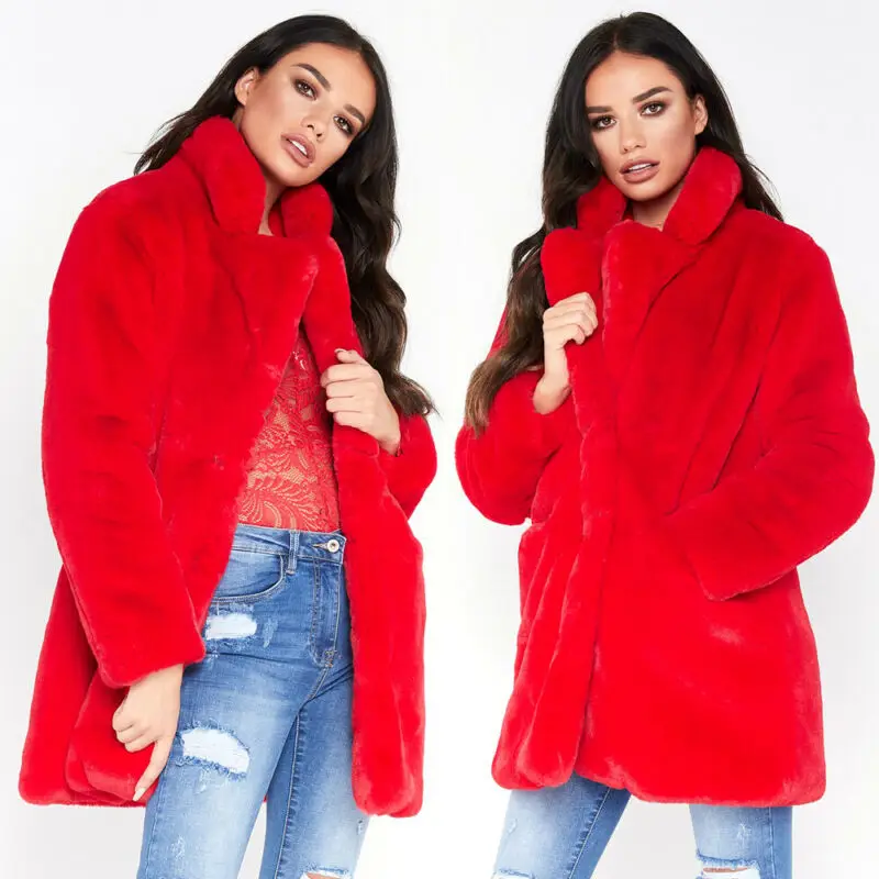 Women Winter Faux Fur Coats Ladies Jacket Thick Outerwear Solid Oversized Fluffy Overcoat Female Lapel Long Sleeve Cardigan
Women Winter Faux Fur Coats Ladies Jacket Thick Outerwear Solid Oversized Fluffy Overcoat Female Lapel Long Sleeve Cardigan