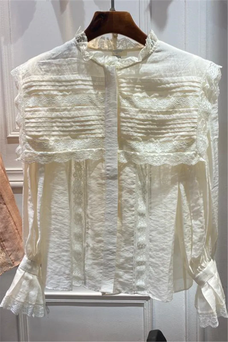 2021 new women's clothing splicing lace pressure loose cotton long sleeve blouse
2021 new women's clothing splicing lace pressure loose cotton long sleeve blouse