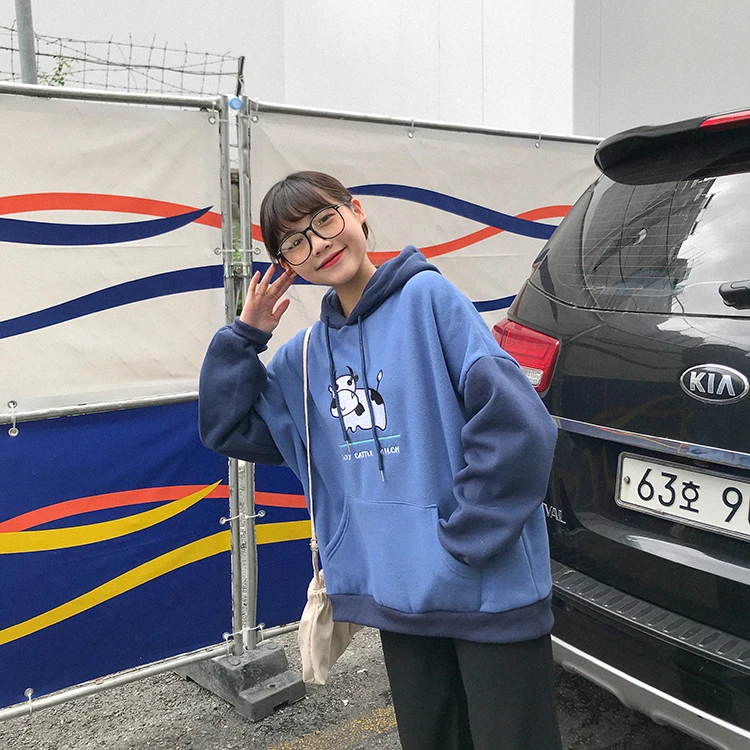 2 colors 2019 autumn and winter preppy style cartoon cow letterembroidery thick hoodies womens sweatshirts and pullovers (F3819)
2 colors 2019 autumn and winter preppy style cartoon cow letterembroidery thick hoodies womens sweatshirts and pullovers (F3819)