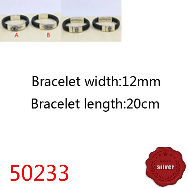 50233 bangle S925 sterling silver bracelet leather anchor couple simple cross flower holy sword letter personality trend jewelry
50233 bangle S925 sterling silver bracelet leather anchor couple simple cross flower holy sword letter personality trend jewelry