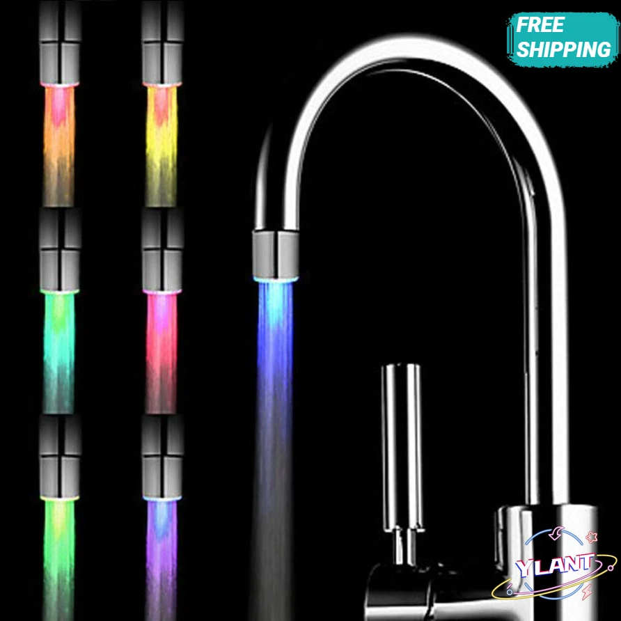 YLANT Bathroom Decor Stainless Steel Faucet Tap 7 Color RGB LED Light Water Glow Bathroom Accessories Set
YLANT Bathroom Decor Stainless Steel Faucet Tap 7 Color RGB LED Light Water Glow Bathroom Accessories Set
