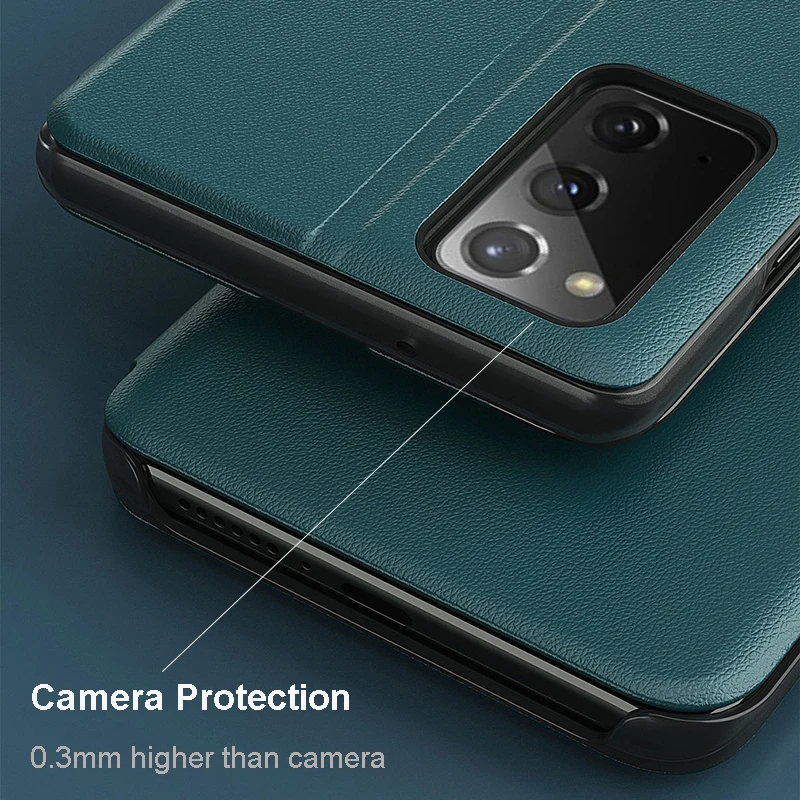 Умный флип-кейс из искусственной кожи для Samsung S8 S9 S10 S20 Ultra S20FE Note 8 9 10 Plus 20 A20 A30 A50 A51