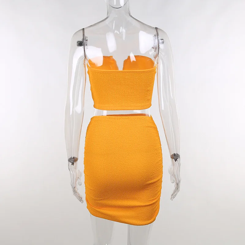 Europe and the United States 2021 Summer Women's New Sexy Solid Color Bra Skirt Suit
Europe and the United States 2021 Summer Women's New Sexy Solid Color Bra Skirt Suit