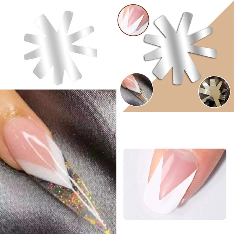 

Nail Edge Trimmer V Line Nail Template French Smile Line New French Nail Cutter Almond Shape French Nail Stencil Manicure Edge