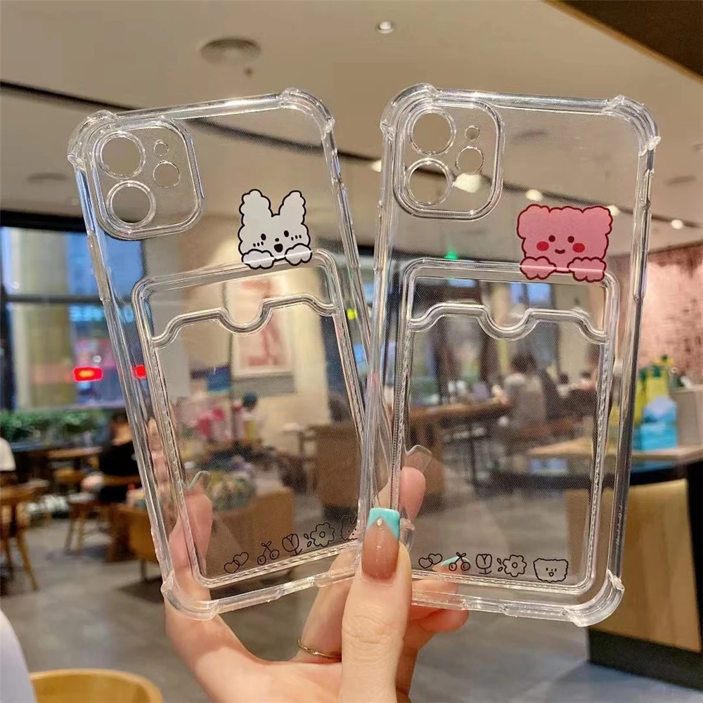 Card Slot Holder Case On for iPhone 13 12 11 Pro Max X XR XS Max 7 8 Plus SE Airbag Transparent TPU Shockproof Phone Cover
Card Slot Holder Case On for iPhone 13 12 11 Pro Max X XR XS Max 7 8 Plus SE Airbag Transparent TPU Shockproof Phone Cover