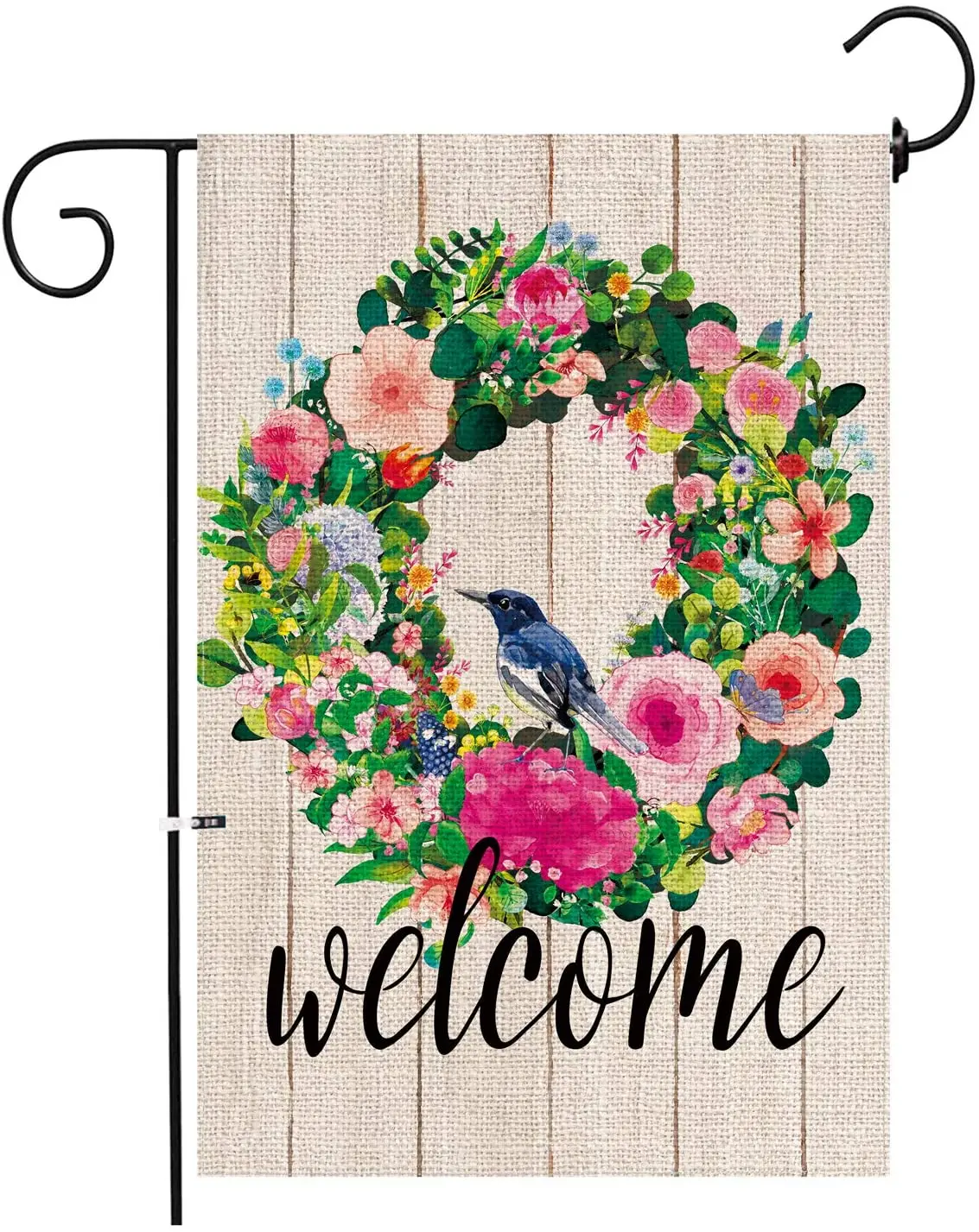 Welcome Flower Wreath Spring Garden Flag,Yard Burlap Welcome Garden Flag Double Sided,Summer Rustic Garden Decoration Sign
Welcome Flower Wreath Spring Garden Flag,Yard Burlap Welcome Garden Flag Double Sided,Summer Rustic Garden Decoration Sign