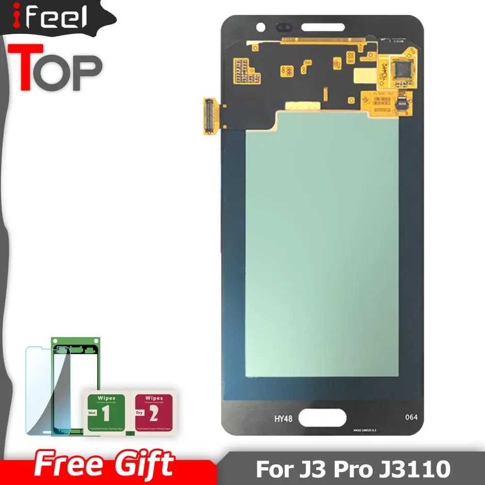 Super AMOLED Регулируемый ЖК дисплей для Samsung Galaxy J3 pro J3109 J3110 J3119 сенсорный экран