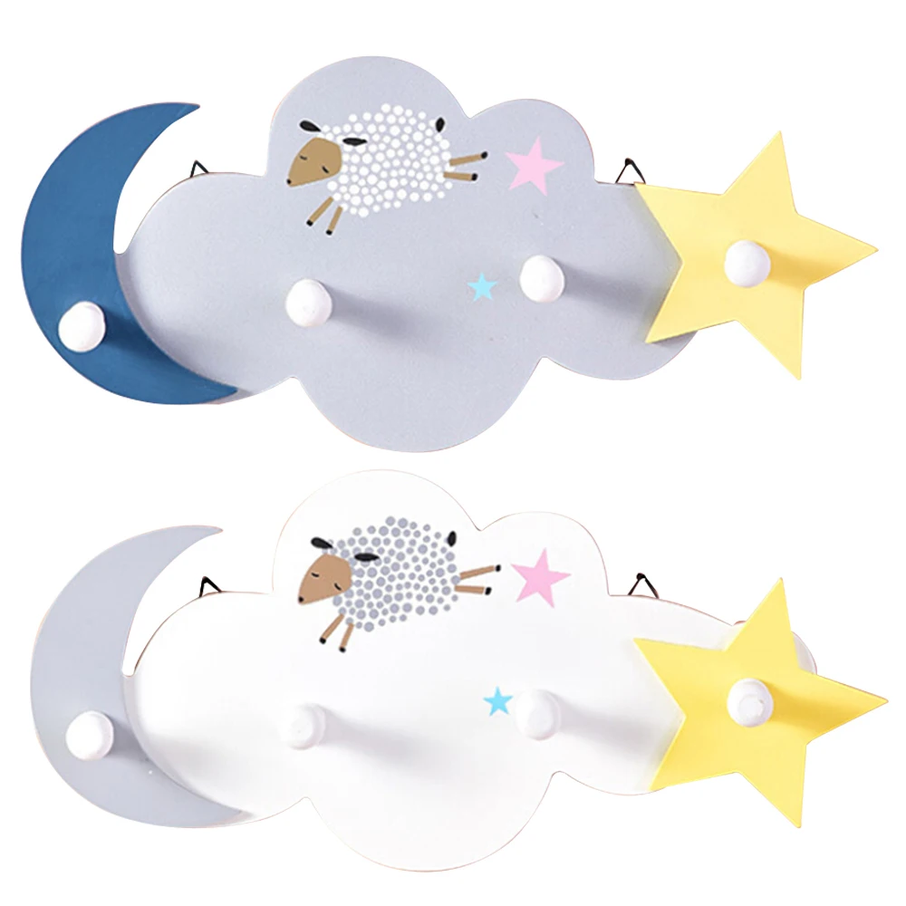 Wall Mounted Key Clothes Holder Creative Star Moon Cloud Shape Nail Free 4 Hooks Moisture Proof Multi Functional Hooks Hanger
Wall Mounted Key Clothes Holder Creative Star Moon Cloud Shape Nail Free 4 Hooks Moisture Proof Multi Functional Hooks Hanger