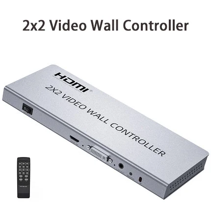 Настенный видеоконтроллер 2x2 1 HDMI/DVI вход 4 HDMI выход 4K тв процессор сшивка