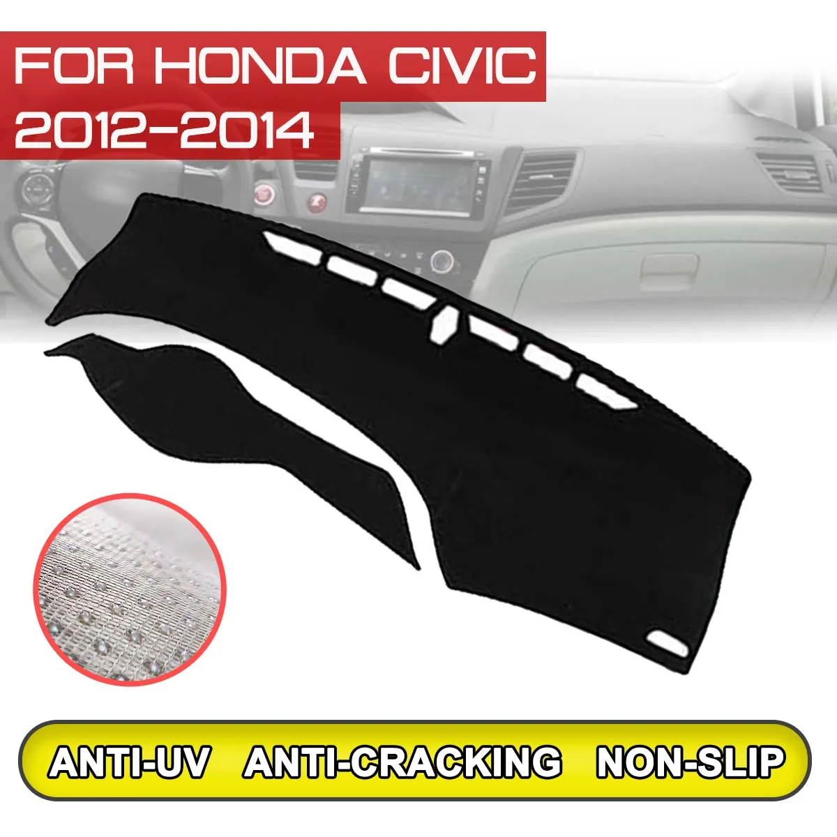 Для Honda Civic 2012 2013 2014 коврик для приборной панели автомобиля противогрязный нескользящий коврик для приборной панели Защита от УФ-лучей накле...
Для Honda Civic 2012 2013 2014 коврик для приборной панели автомобиля противогрязный нескользящий коврик для приборной панели Защита от УФ-лучей накле...