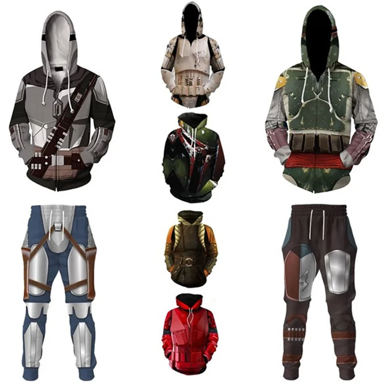

Popular new style The Mandalorian Star Wars 3D Zipper Casual Hooded Sports Cospaly Peripheral Jacket