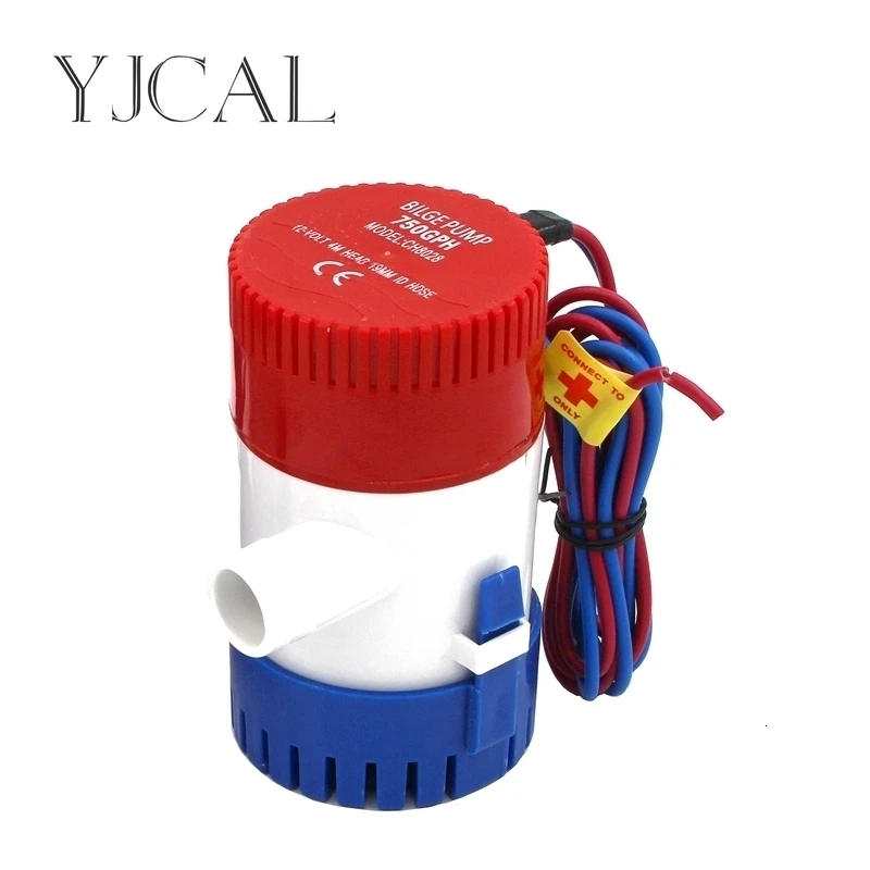 Трюмный насос 350 500 750 1100GPH DC 12V 24V Электрический водяной с высоким потоком