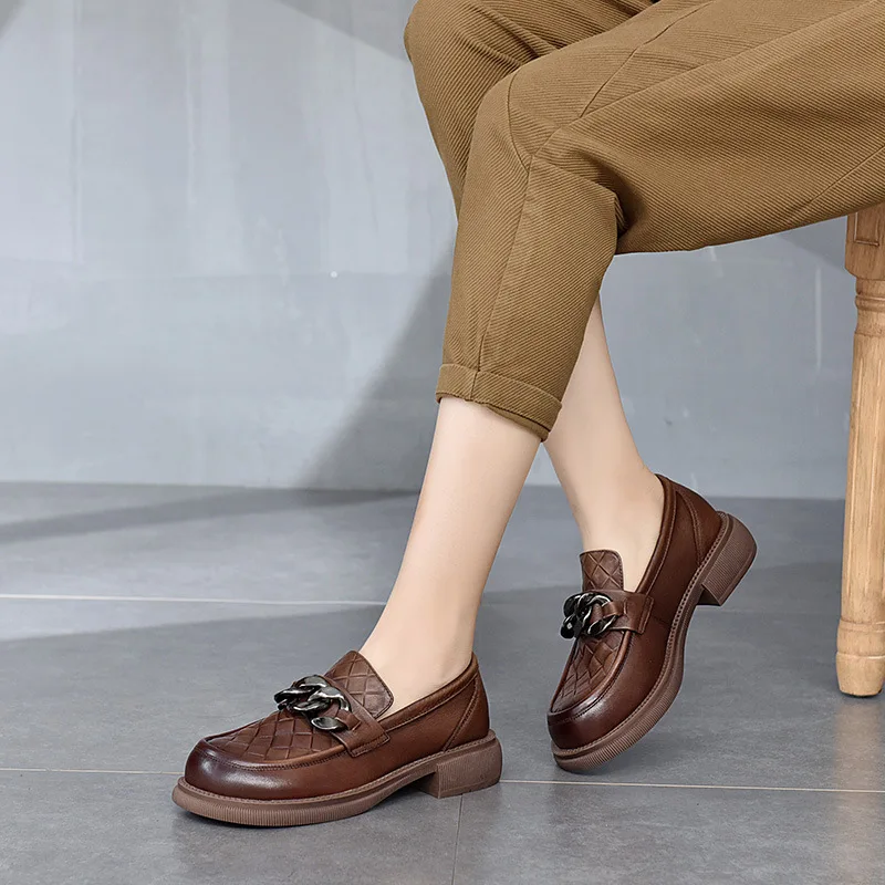 Birkuir Genuine Leather Women Shoes 2021 New Autumn British Style Platform Shoes Loafers Thick Heel Black Leisure Ladies Shoes
Birkuir Genuine Leather Women Shoes 2021 New Autumn British Style Platform Shoes Loafers Thick Heel Black Leisure Ladies Shoes