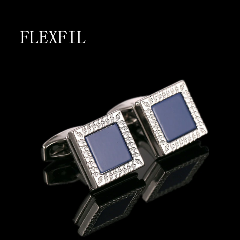 

FLEXFIL Jewelry Fashion shirt cufflink for mens Brand cuff button cuff link High Quality Wedding male abotoaduras Free Shipping