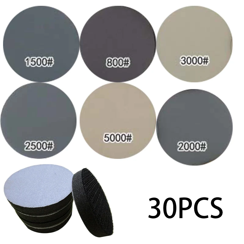 30pcs 3“ Waterproof Sandpapers Hook And Loop+Sanding Backup Pad+Interface Pad
30pcs 3“ Waterproof Sandpapers Hook And Loop+Sanding Backup Pad+Interface Pad