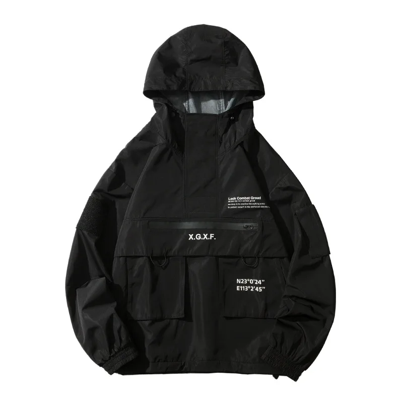 Black Cargo Jackets Coats Men Streetwear Tactical Function Techwear Pullover Harajuku Multi-Pocket Hoody Windbreaker Male Coats
Black Cargo Jackets Coats Men Streetwear Tactical Function Techwear Pullover Harajuku Multi-Pocket Hoody Windbreaker Male Coats