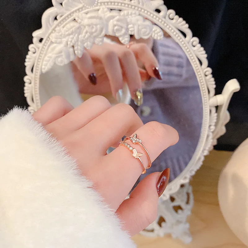 Butterfly ring female temperament web celebrity ins fashionable personality contracted index finger ring ring little finger ring
Butterfly ring female temperament web celebrity ins fashionable personality contracted index finger ring ring little finger ring