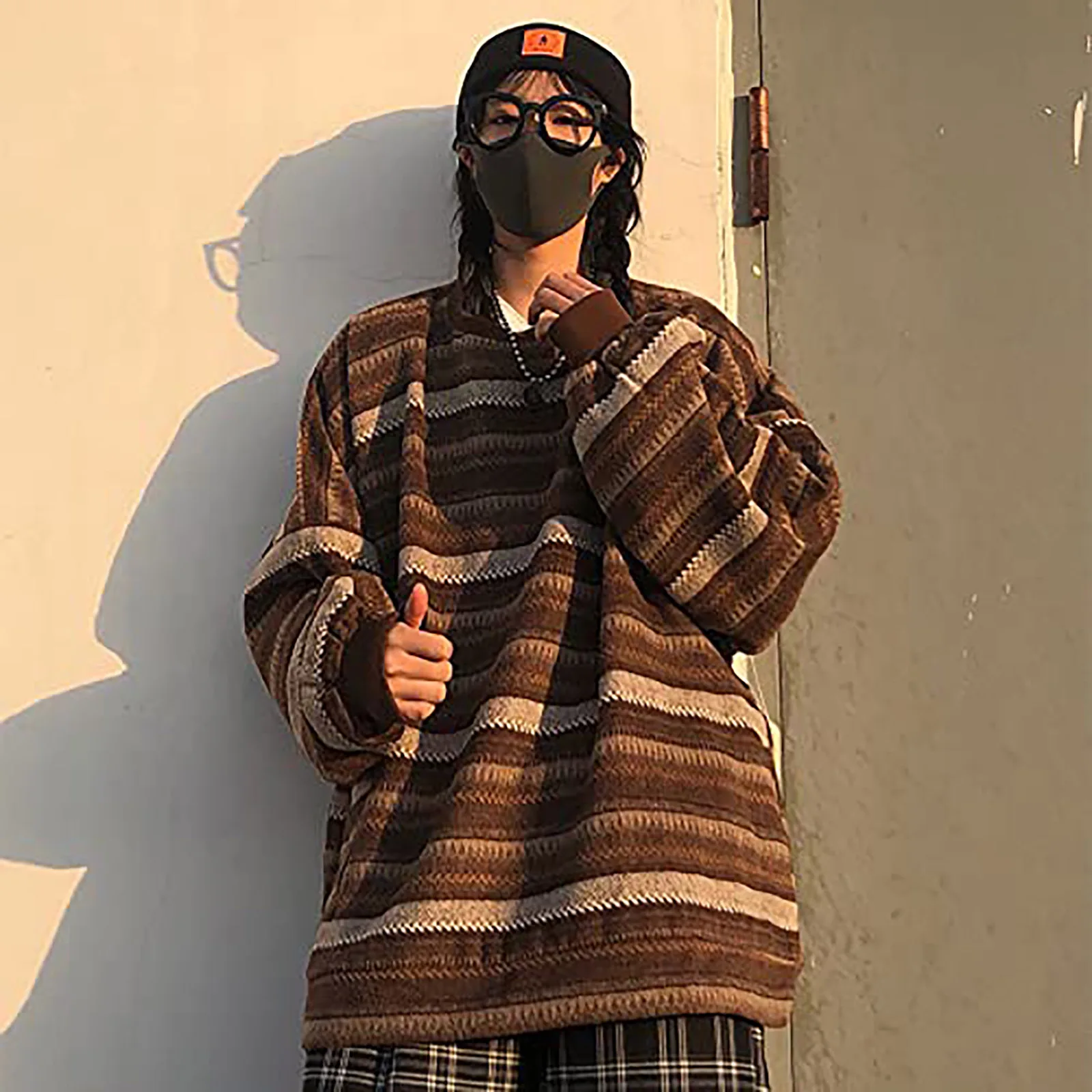 Autumn Winter Vintage Striped Knitted Sweater Women Sweatshirt Casual Loose Long Sleeve Pullover Grunge Clothes Sweater Oversize
Autumn Winter Vintage Striped Knitted Sweater Women Sweatshirt Casual Loose Long Sleeve Pullover Grunge Clothes Sweater Oversize