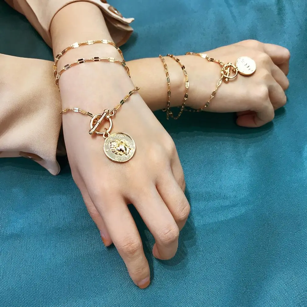 9 Styles Imitation Pearl Coin Bracelet Femme Simple TMulti-layer hick Chain Bangle Bracelets For Women Fashion Jewelry Party
9 Styles Imitation Pearl Coin Bracelet Femme Simple TMulti-layer hick Chain Bangle Bracelets For Women Fashion Jewelry Party