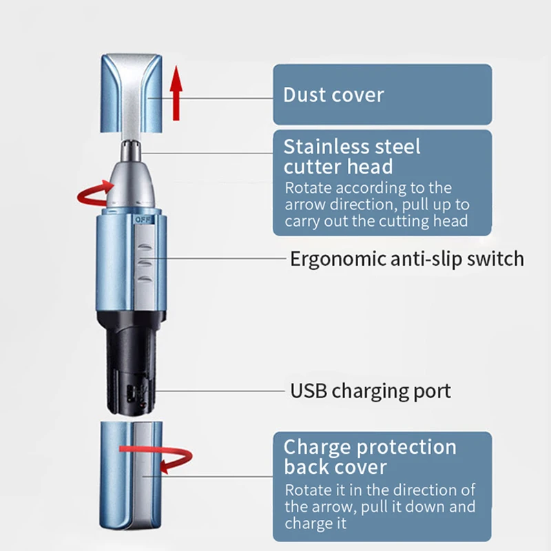 Paiter 3 in 1 Rechargeable Nose Ear Hair Trimmer Eyebrow Trimmer Sideburn Curve Trimmer Hair Razor Both Man and Lady Use
Paiter 3 in 1 Rechargeable Nose Ear Hair Trimmer Eyebrow Trimmer Sideburn Curve Trimmer Hair Razor Both Man and Lady Use