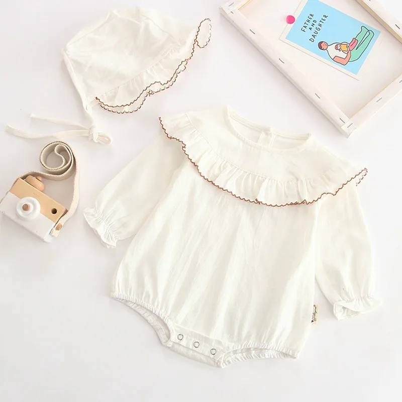 Clearance White 66cm- Spring Children's Lotus Leaf Collar Long Sleeve One-piece Romper Girls
Clearance White 66cm- Spring Children's Lotus Leaf Collar Long Sleeve One-piece Romper Girls