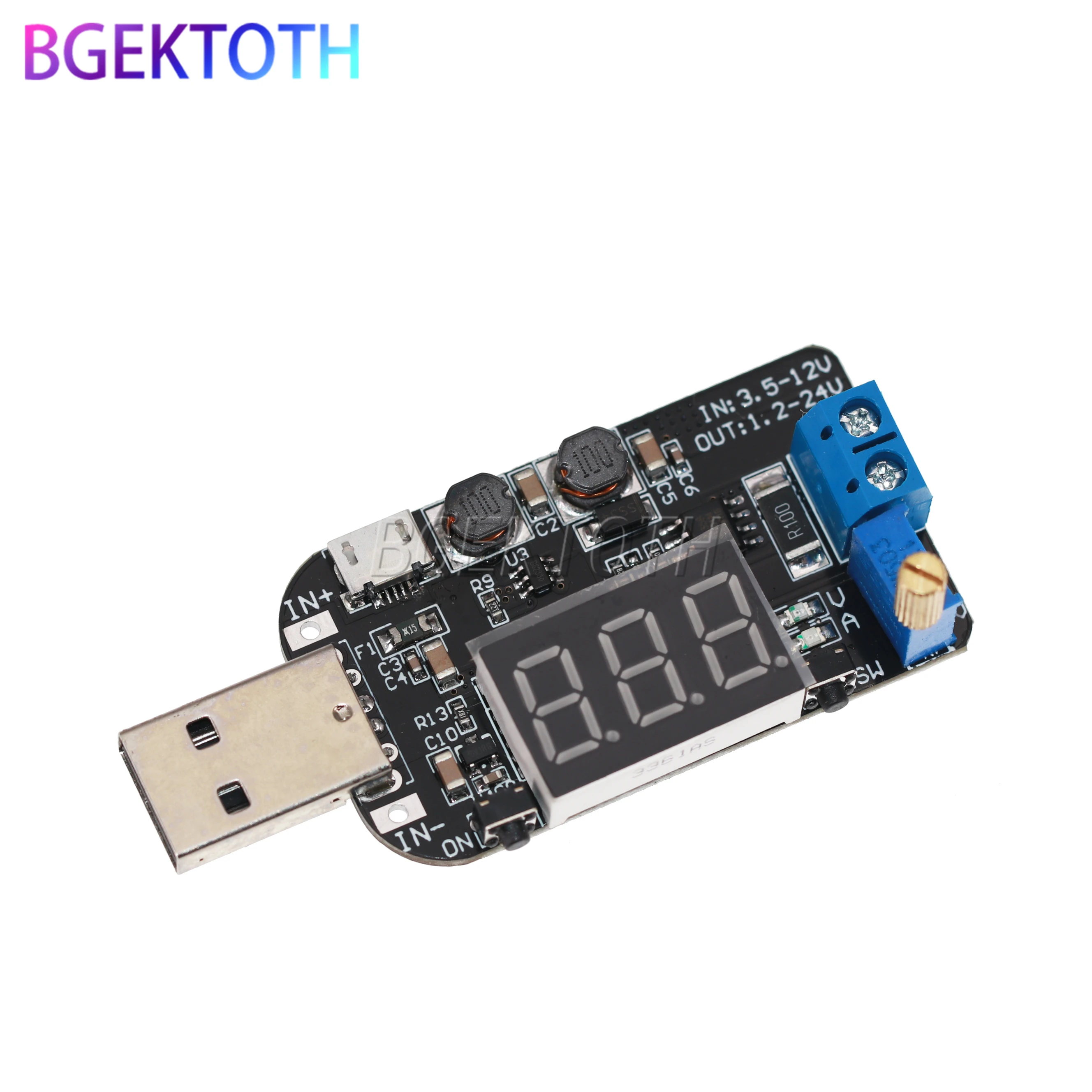 With Current USB Micro USB 5V To 3.3V 9V 12V 18V 24V Adjustable Buck-Boost Power Supply Voltage Regulator Module LED Display
With Current USB Micro USB 5V To 3.3V 9V 12V 18V 24V Adjustable Buck-Boost Power Supply Voltage Regulator Module LED Display