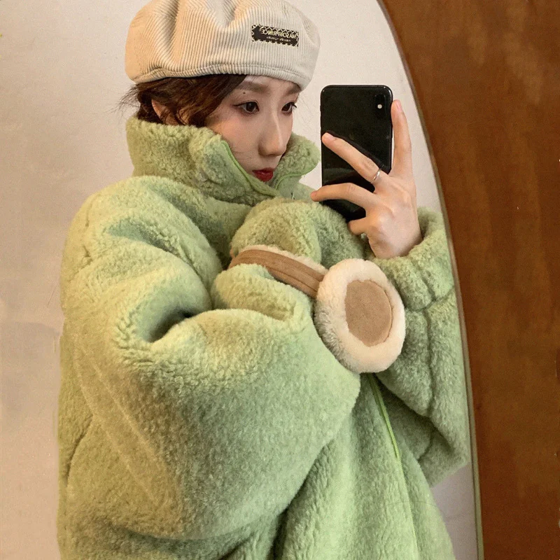 Lamb Plush Cotton Jacket Women's Tide Winter 2021 New Thick Korean Student Warm Jacket Plus Size
Lamb Plush Cotton Jacket Women's Tide Winter 2021 New Thick Korean Student Warm Jacket Plus Size