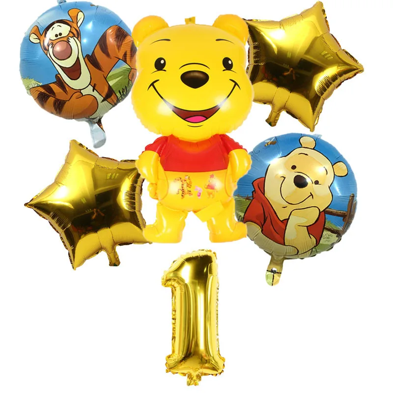Disney 6pcs Winnie Bear Foil Balloon Boy Birthday Party Decorations Supplies The Poohs Number Air Globos Classic Kids Toy Ballon
Disney 6pcs Winnie Bear Foil Balloon Boy Birthday Party Decorations Supplies The Poohs Number Air Globos Classic Kids Toy Ballon