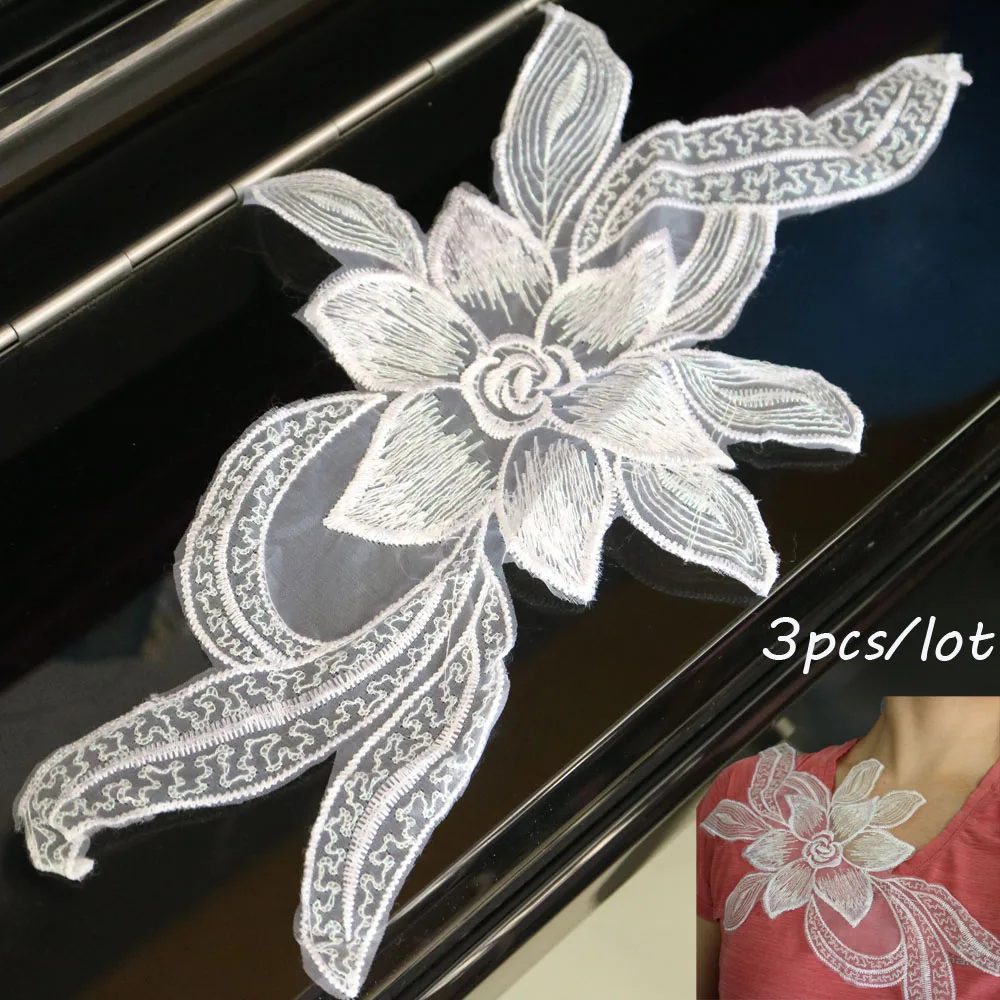 3pc/lot DIY fashion wedding dress appliques Patches for clothing Embroidery lace patches for bags decorative parches applique
3pc/lot DIY fashion wedding dress appliques Patches for clothing Embroidery lace patches for bags decorative parches applique