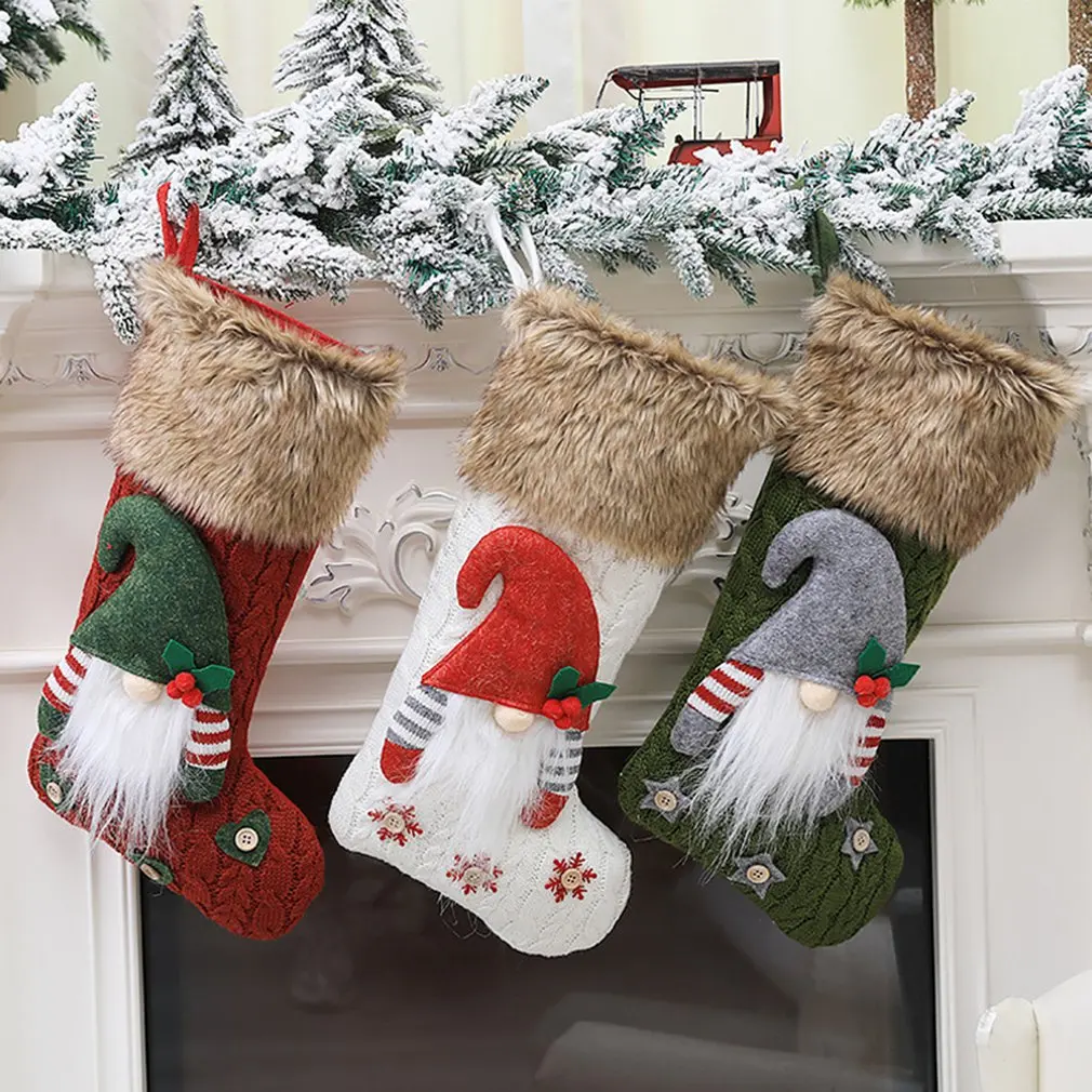 Christmas Stocking Gift Bag Large Bag Candy Bag Christmas Tree Decoration Sock Xmas Hanging Faceless Gnomes Stocks
Christmas Stocking Gift Bag Large Bag Candy Bag Christmas Tree Decoration Sock Xmas Hanging Faceless Gnomes Stocks