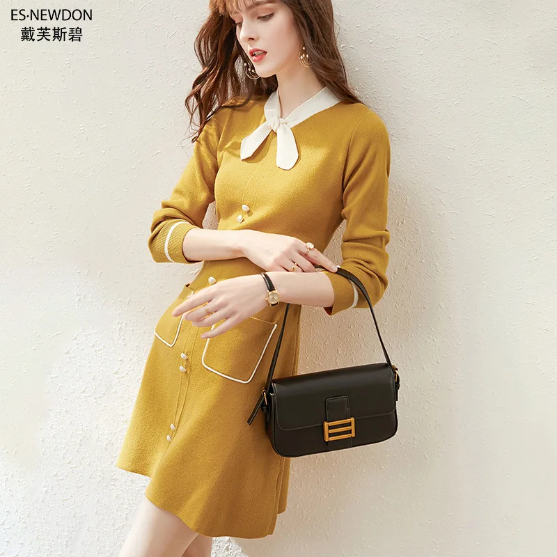 ESNEWDON Preppy Style A-LINE Bow Knee-Length V-Neck Women Dresses Summer 2021 Stretch and Slim Short Skirt
ESNEWDON Preppy Style A-LINE Bow Knee-Length V-Neck Women Dresses Summer 2021 Stretch and Slim Short Skirt
